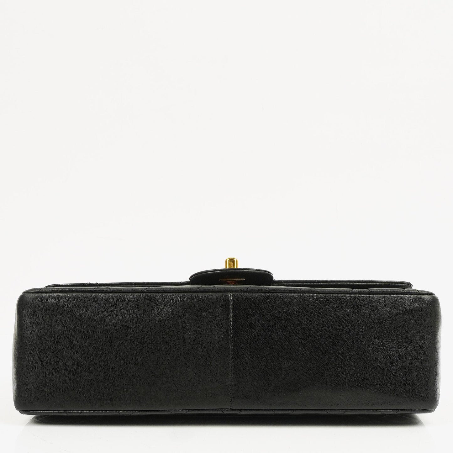 Chanel Medium Classic Vintage Double Flap Tasche Schwarz Stepp-Lammleder 24K vergoldete Beschläge