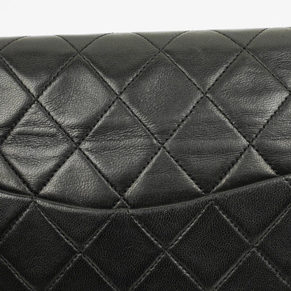 Chanel Medium Classic Vintage Double Flap Tasche Schwarz Stepp-Lammleder 24K vergoldete Beschläge