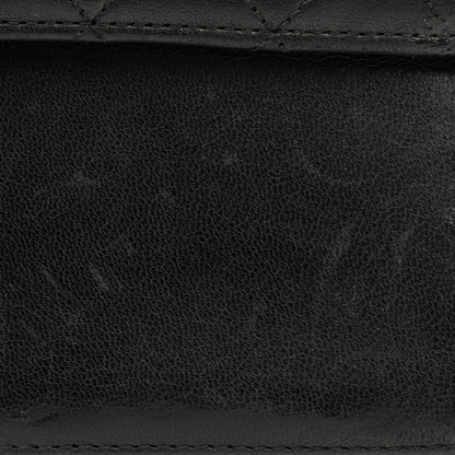 Chanel Classic Vintage Medium Trapeztasche aus schwarzem gestepptem Lammleder, 1989-1991