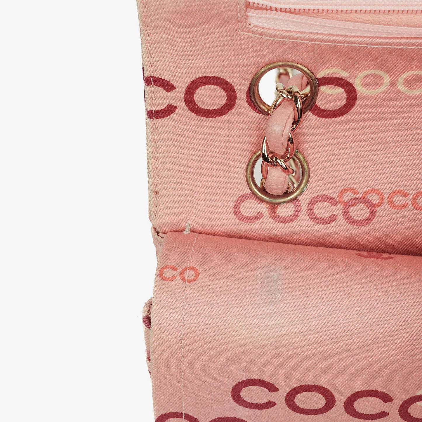 Chanel COCO Print Medium Classic Double Flap Tasche mit 24K vergoldeten Beschlägen