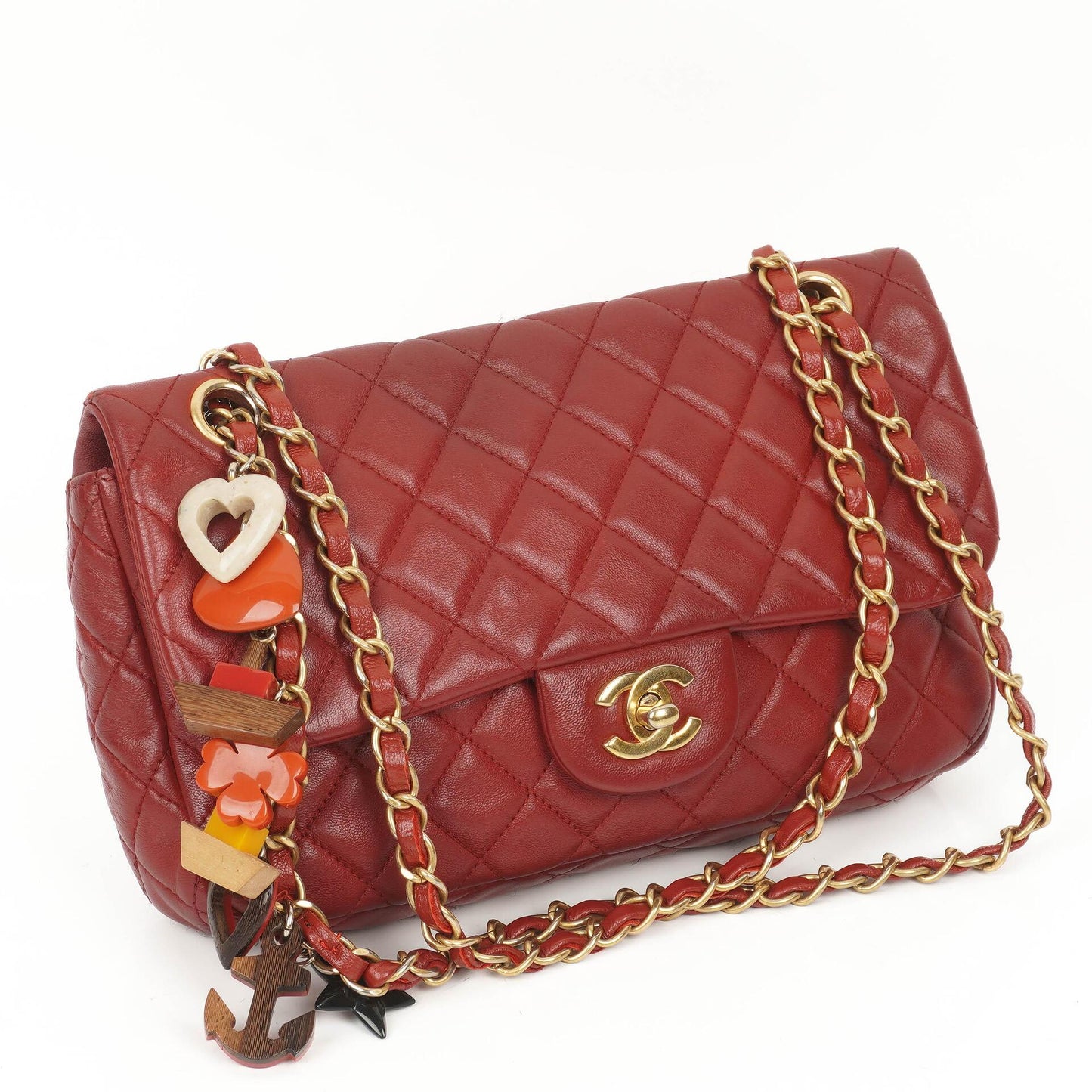 Chanel Cruise Charm Medium Flap Tasche Lammleder