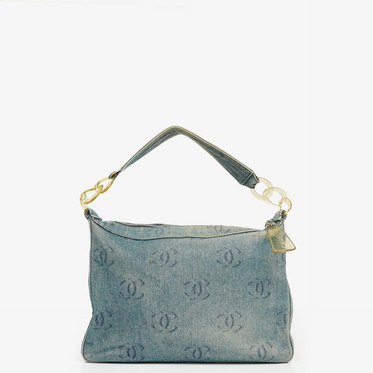 Chanel Denim CC kleine Hobo Tasche
