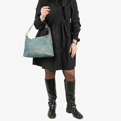 Chanel Denim CC kleine Hobo Tasche