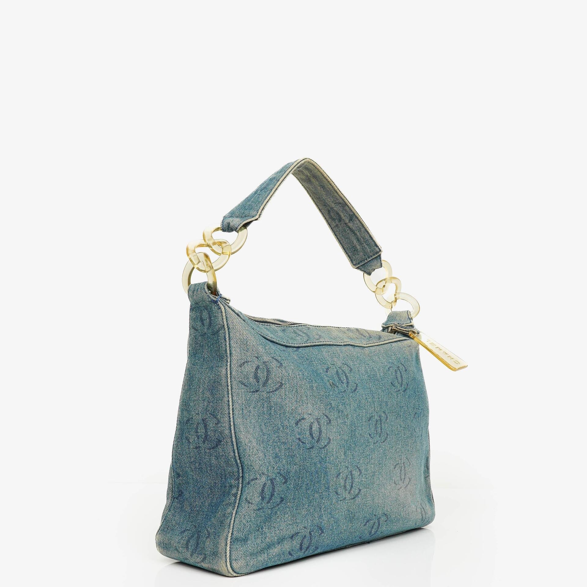 Chanel Denim CC kleine Hobo Tasche