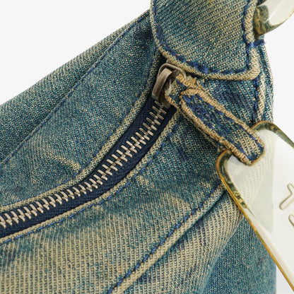 Chanel Denim CC kleine Hobo Tasche