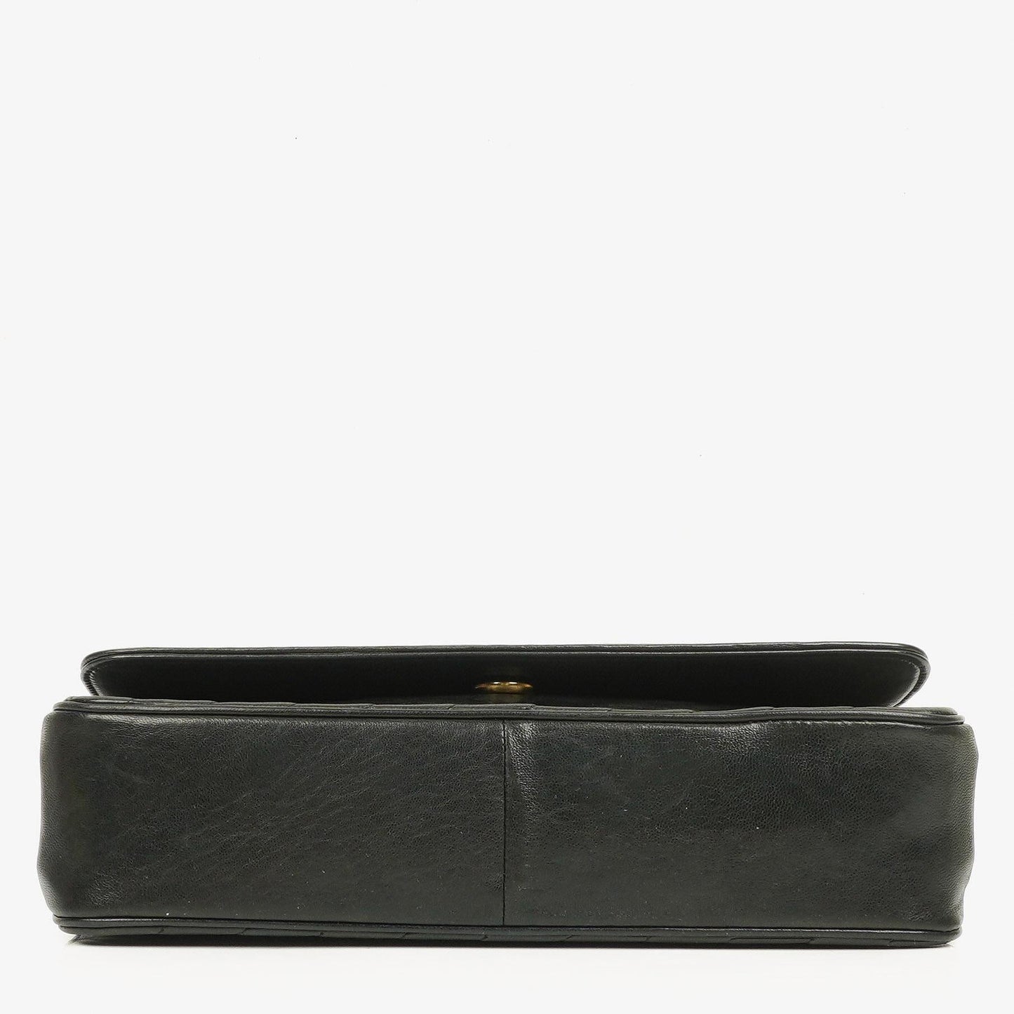 Chanel Diagonal Medium Classic Single Flap Tasche aus schwarzem gestepptem Lammleder mit 24K vergoldeter Hardware