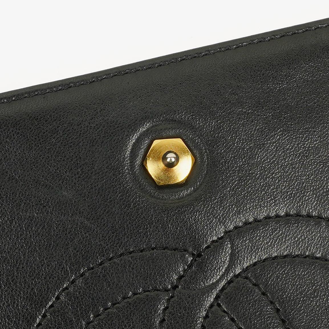 Chanel Diagonal Medium Classic Single Flap Tasche aus schwarzem gestepptem Lammleder mit 24K vergoldeter Hardware
