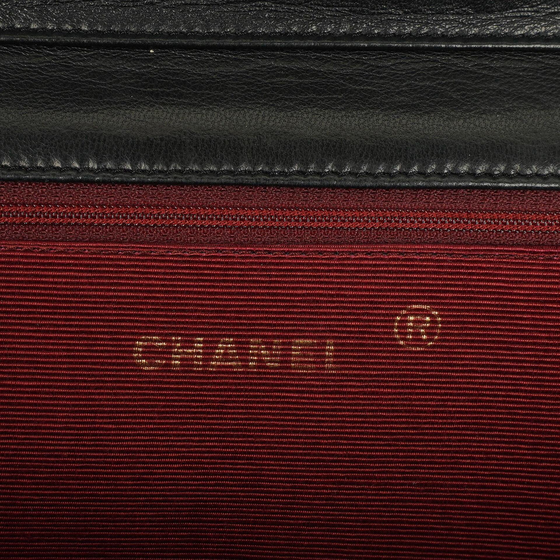 Chanel Diagonal Medium Classic Single Flap Tasche aus schwarzem gestepptem Lammleder mit 24K vergoldeter Hardware