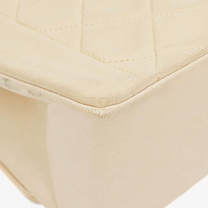 Chanel Diana Vintage Medium Flap Bag aus beigem gestepptem Lammleder mit 24K vergoldeten Beschlägen