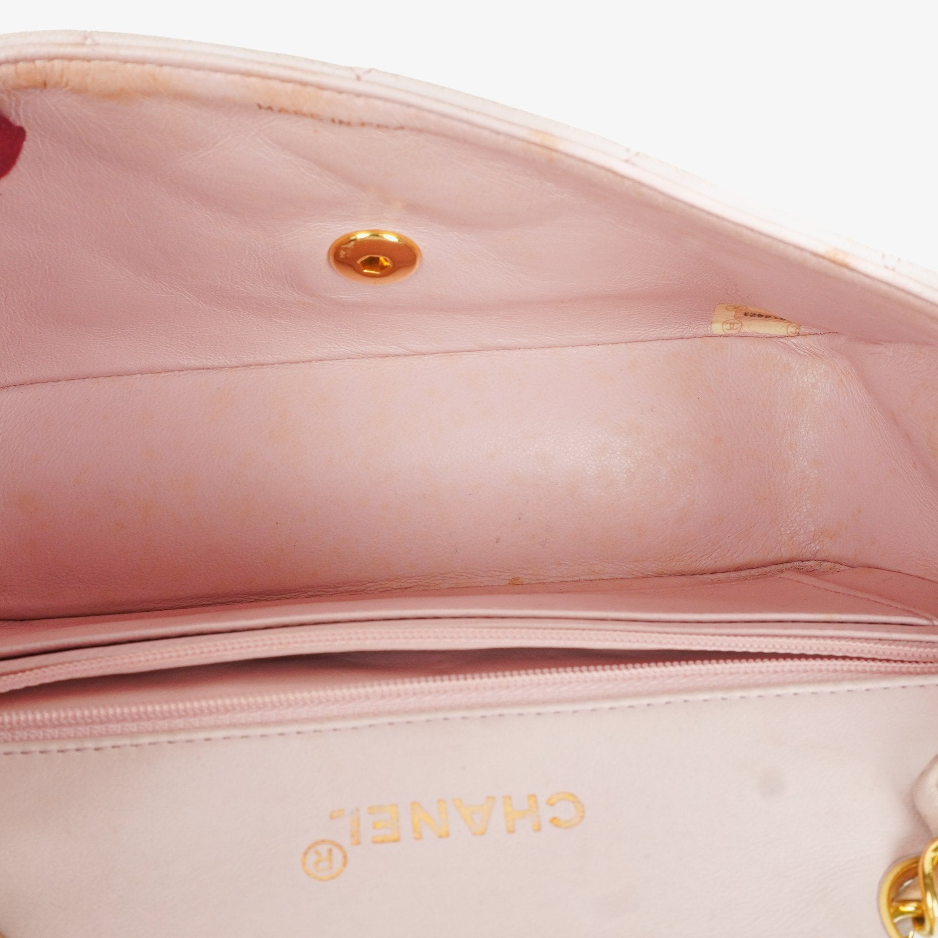 Chanel Diana Vintage Medium Flap Tasche aus gestepptem Lammleder mit 24K vergoldeter Hardware