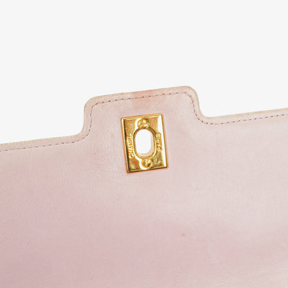 Chanel Diana Vintage Medium Flap Tasche aus gestepptem Lammleder mit 24K vergoldeter Hardware