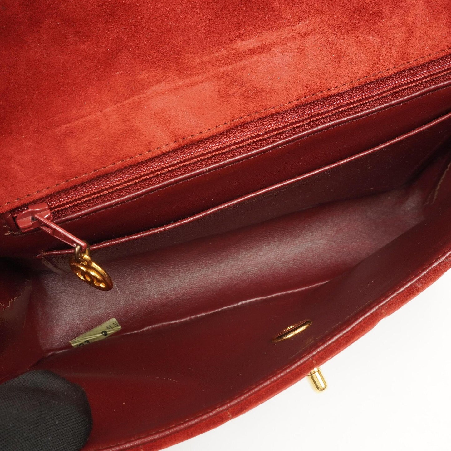 Chanel Diana Vertikale Gequiltete Single Flap Bag Weinrot Wildleder 24K Vergoldete Hardware