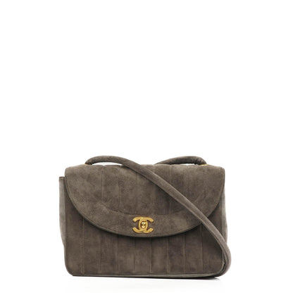 Chanel Diana Vertical Single Flap Bag, Gestepptes Leder, 24K Goldplattierte Hardware