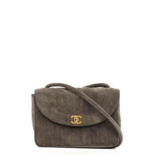 Chanel Diana Vertical Single Flap Bag, Gestepptes Leder, 24K Goldplattierte Hardware