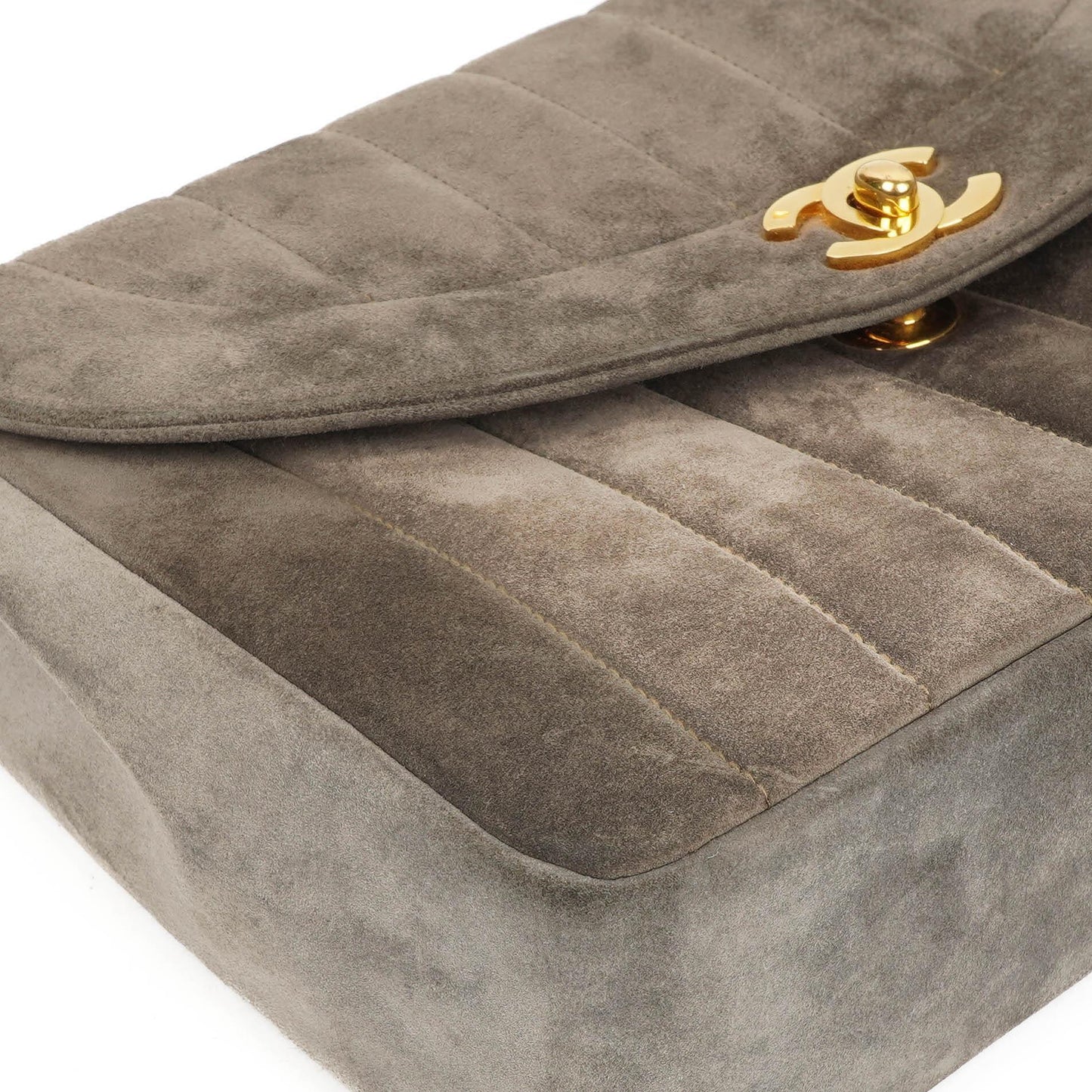 Chanel Diana Vertical Single Flap Bag, Gestepptes Leder, 24K Goldplattierte Hardware