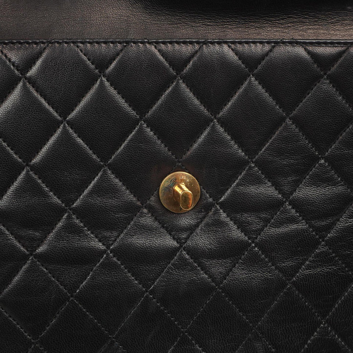 Chanel Double Flap Halbmond Schwarz Lammleder Mit 24K Vergoldeten Beschlägen