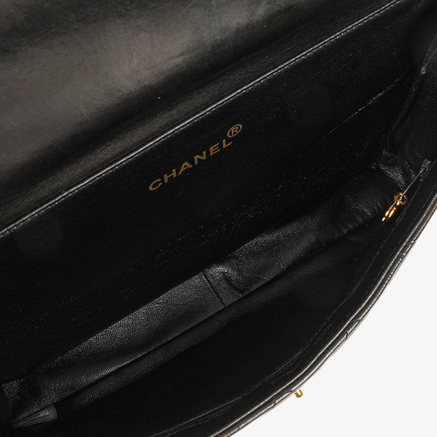 Chanel Wendedesign Clutch aus schwarzem Lammleder mit 24K-vergoldeten Beschlägen