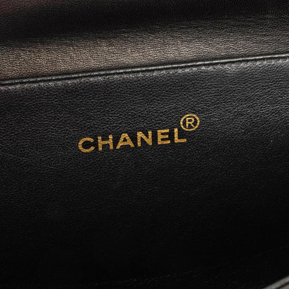 Chanel Wendedesign Clutch aus schwarzem Lammleder mit 24K-vergoldeten Beschlägen