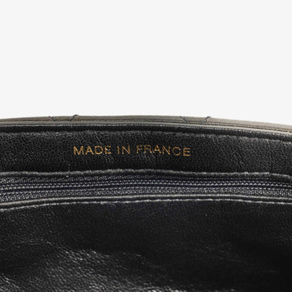 Chanel Wendedesign Clutch aus schwarzem Lammleder mit 24K-vergoldeten Beschlägen