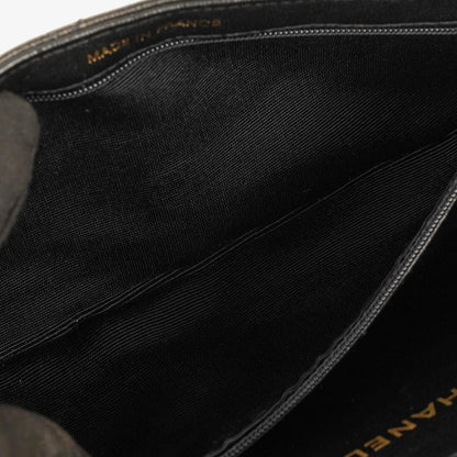 Chanel Wendedesign Clutch aus schwarzem Lammleder mit 24K-vergoldeten Beschlägen