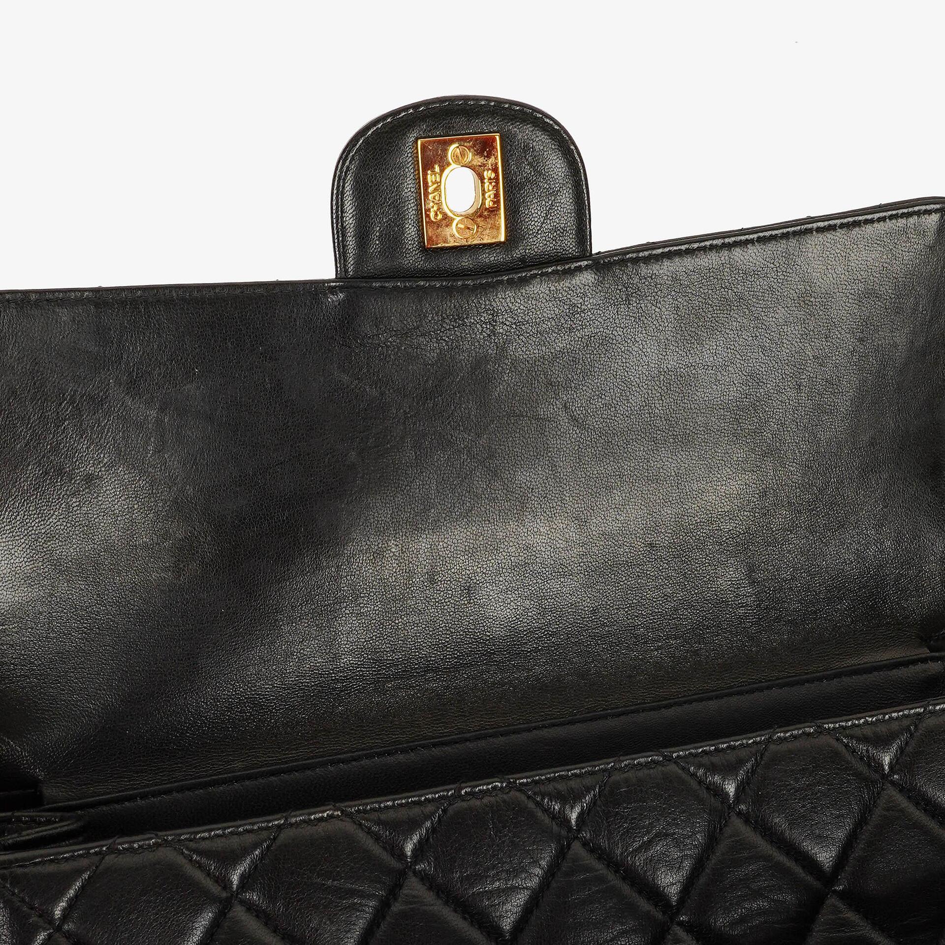 Chanel Wendedesign Clutch aus schwarzem Lammleder mit 24K-vergoldeten Beschlägen