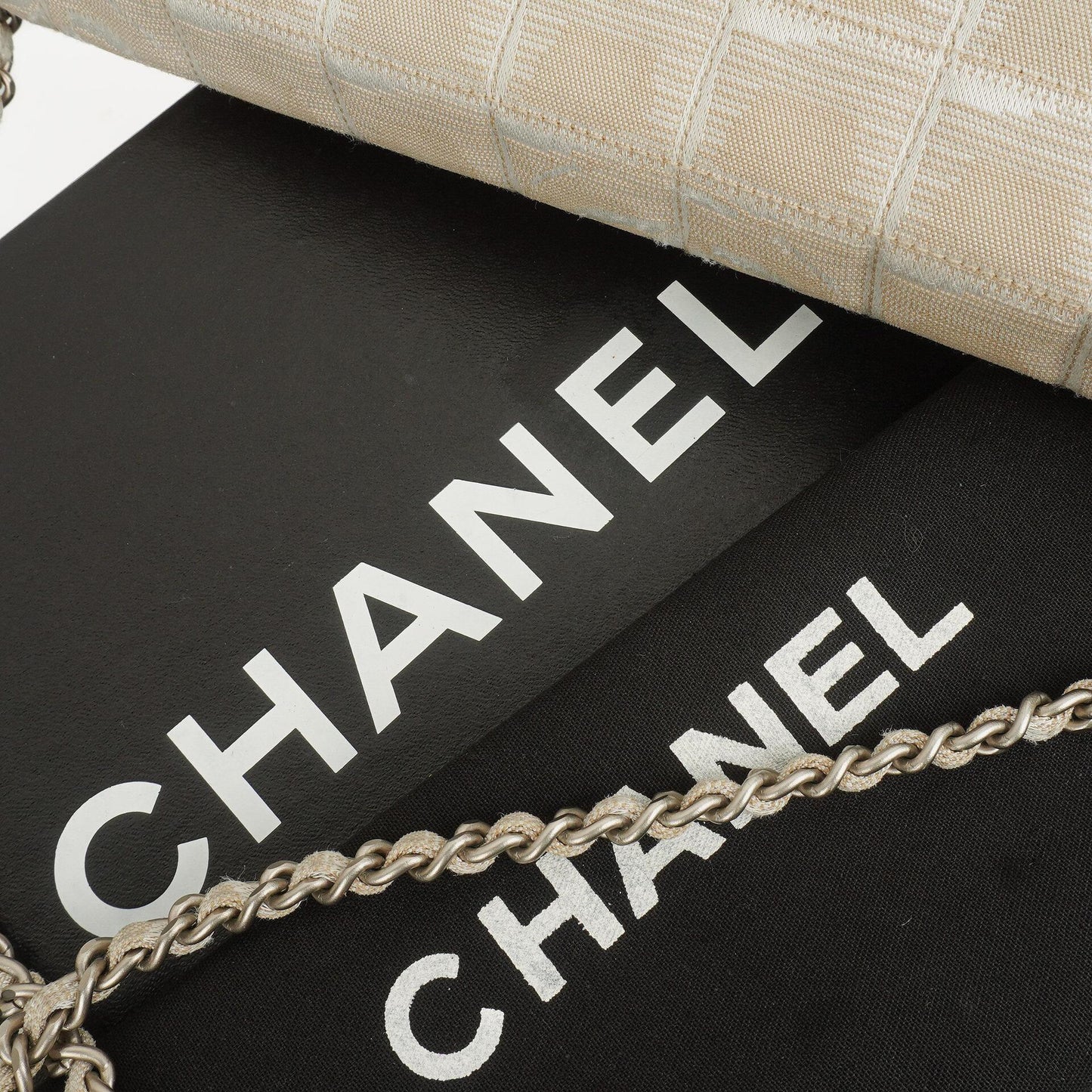 Chanel East West Travel Line Chocolate Bar Flap Tasche