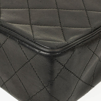 Chanel Envelope Flap Tasche Schwarz Gepolstertes Lammleder mit 24K Vergoldeten Beschlägen