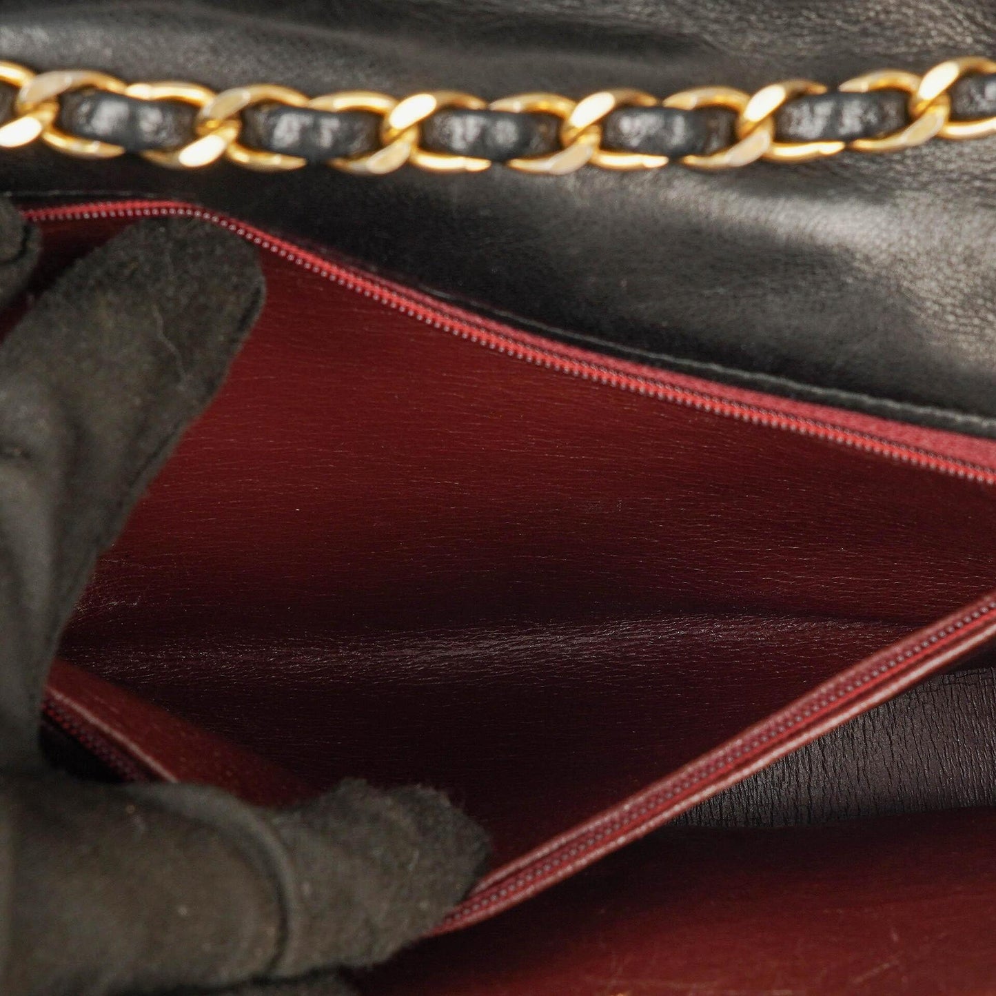 Chanel Envelope Flap Tasche Schwarz Gepolstertes Lammleder mit 24K Vergoldeten Beschlägen