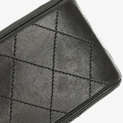 Chanel Envelope Flap Tasche Schwarz Gepolstertes Lammleder mit 24K Vergoldeten Beschlägen
