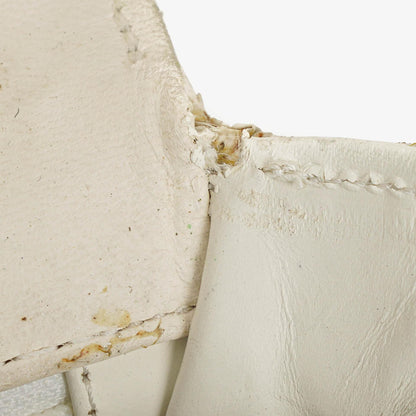 Chanel Umschlagklappe Tasche Weiß Gesteppt Lammleder mit 24K Vergoldeter Hardware