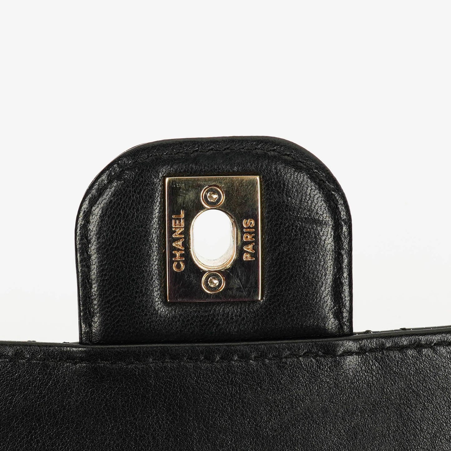 Chanel Evening Star East West Flap Bag aus gestepptem Glitzer-Lackleder