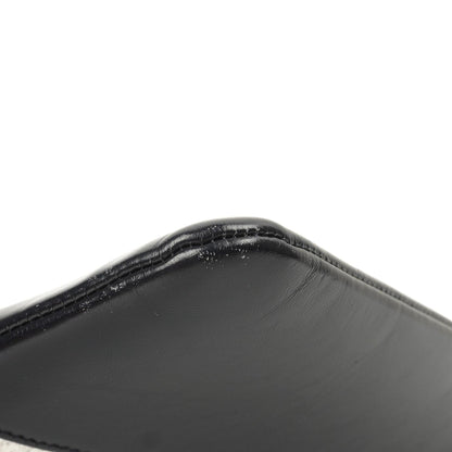 Chanel Gabrielle Pouch Clutch, Grau gesteppte Wolle und marineblaues Kalbsleder