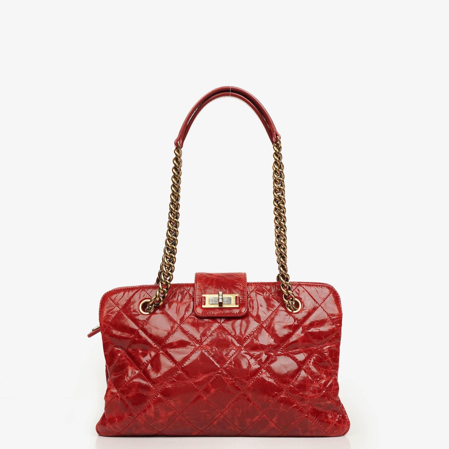 Chanel Reissue Tote Bag aus glänzendem Crackled-Kalbsleder