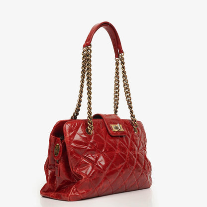 Chanel Reissue Tote Bag aus glänzendem Crackled-Kalbsleder