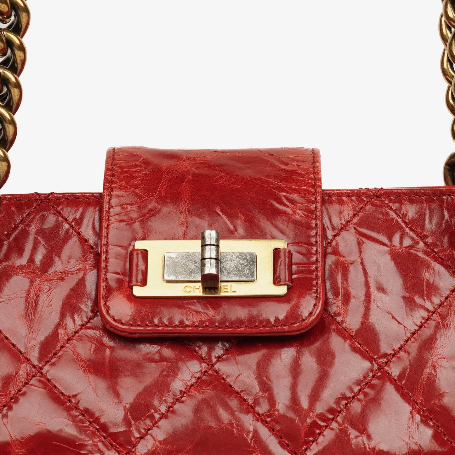 Chanel Reissue Tote Bag aus glänzendem Crackled-Kalbsleder