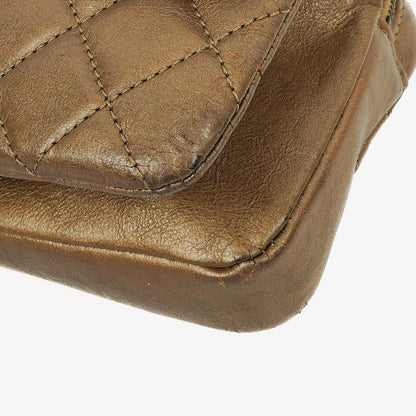 Chanel Medium Crown Single Flap Tasche aus goldenem Kalbsleder