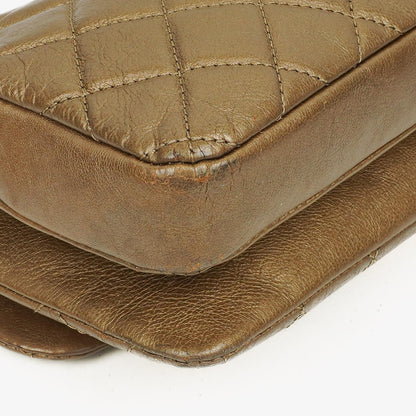 Chanel Medium Crown Single Flap Tasche aus goldenem Kalbsleder