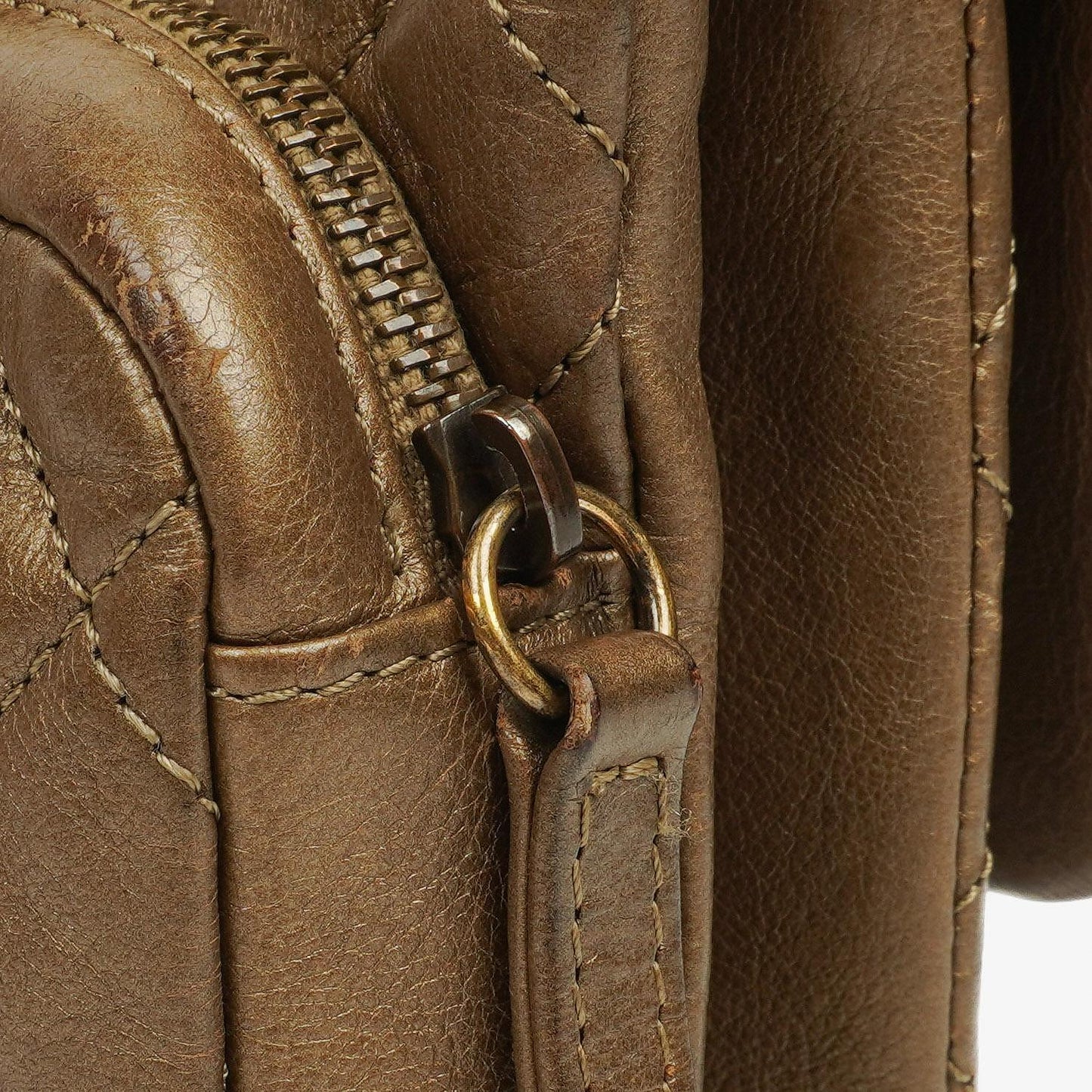 Chanel Medium Crown Single Flap Tasche aus goldenem Kalbsleder