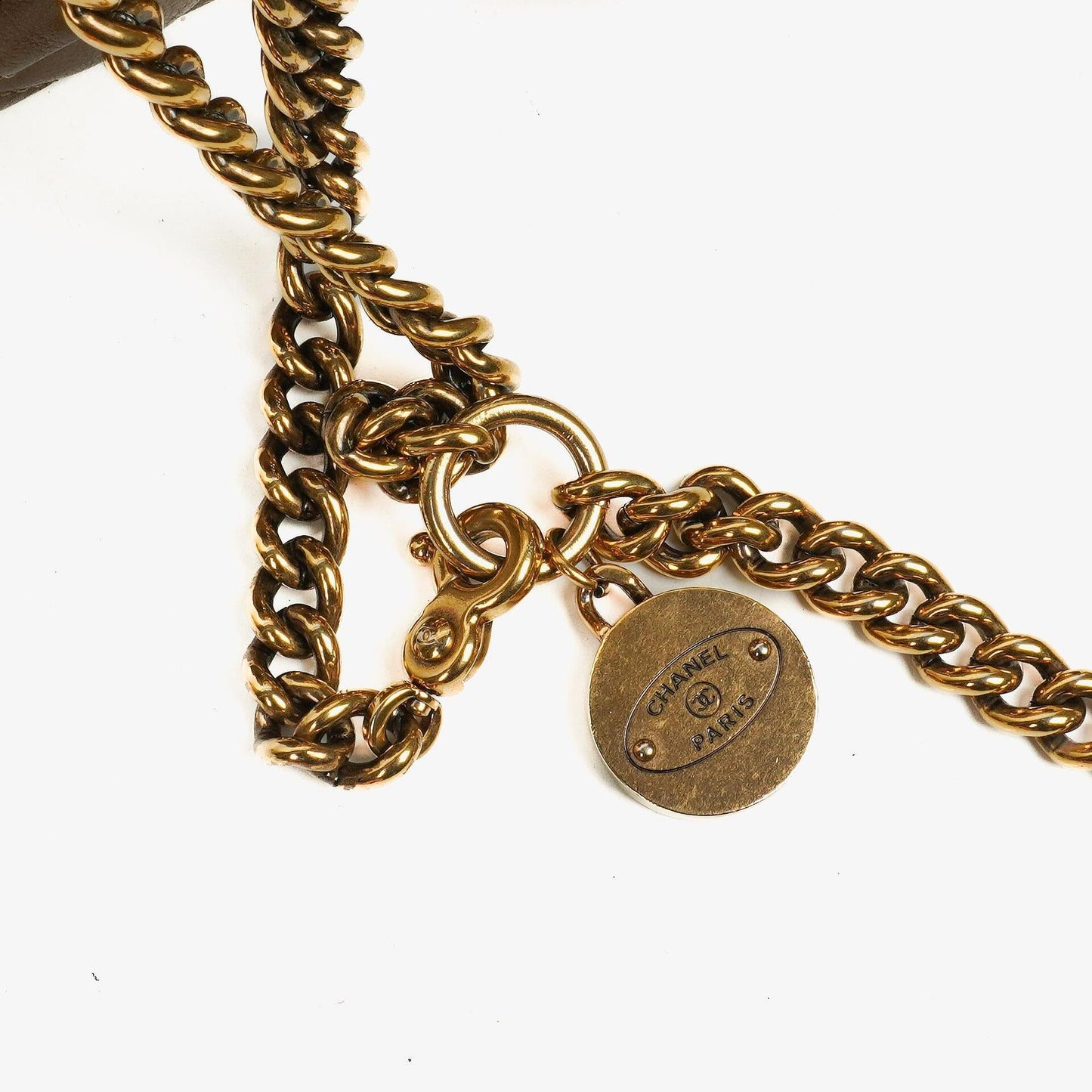 Chanel Medium Crown Single Flap Tasche aus goldenem Kalbsleder