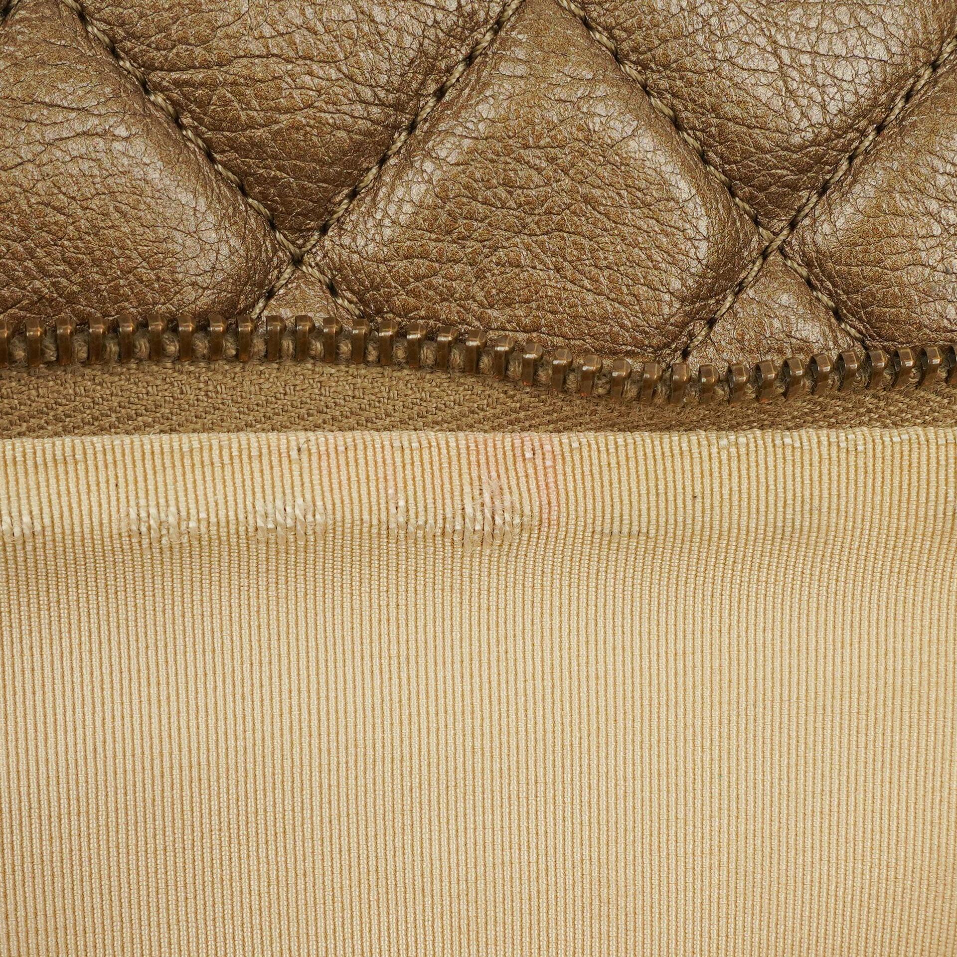 Chanel Medium Crown Single Flap Tasche aus goldenem Kalbsleder