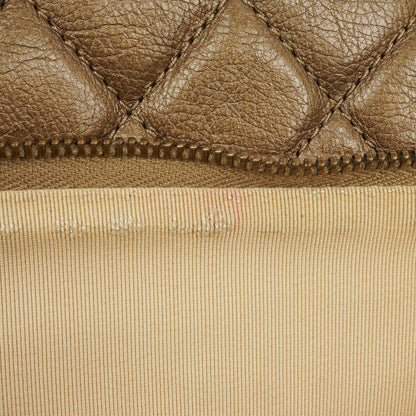 Chanel Medium Crown Single Flap Tasche aus goldenem Kalbsleder