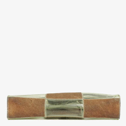 Chanel Naked Patchwork Flap Tasche aus grün-braunem PVC und Leder