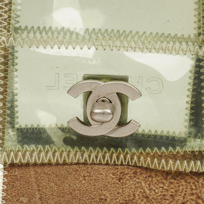 Chanel Naked Patchwork Flap Tasche aus grün-braunem PVC und Leder