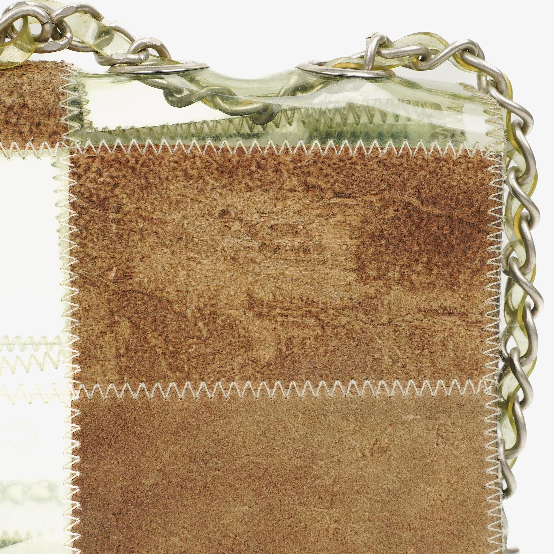 Chanel Naked Patchwork Flap Tasche aus grün-braunem PVC und Leder