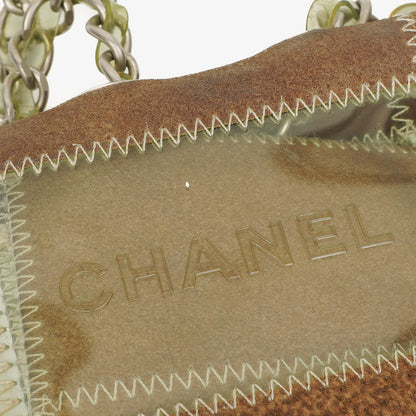 Chanel Naked Patchwork Flap Tasche aus grün-braunem PVC und Leder