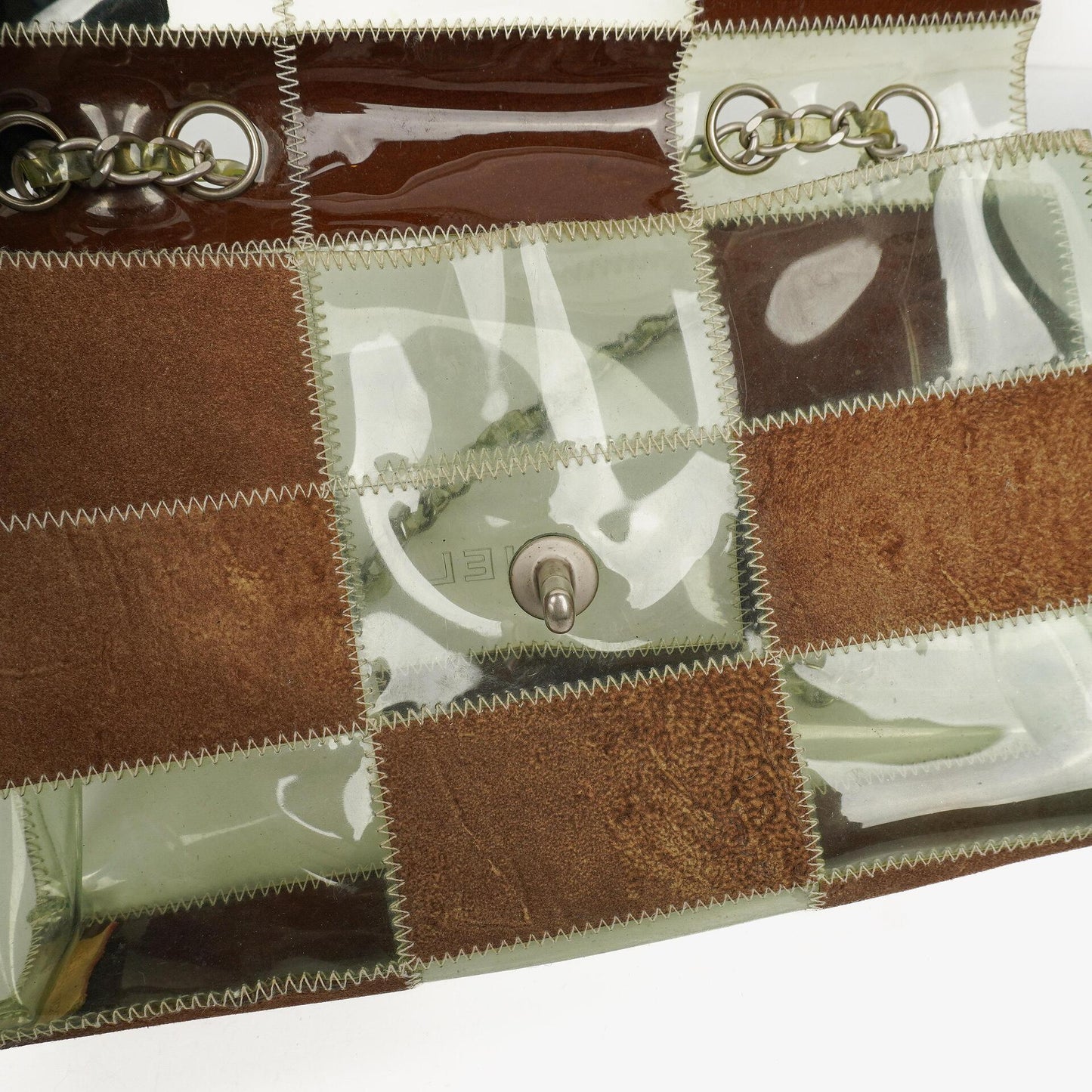 Chanel Naked Patchwork Flap Tasche aus grün-braunem PVC und Leder