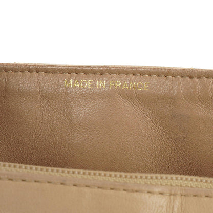 Chanel Halbmond Klappentasche Beige Gepolstertes Lammleder 24K Gold-Hardware