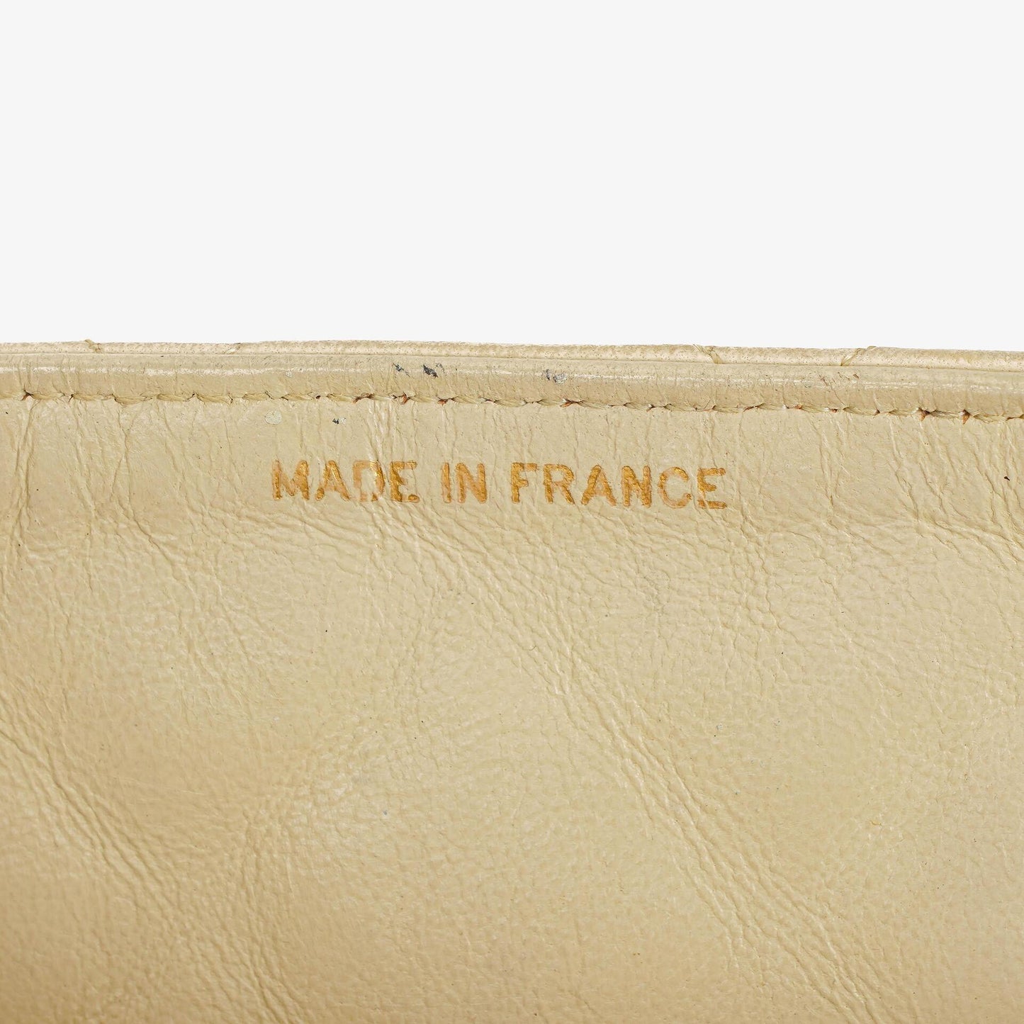Chanel Half Moon Flap Tasche aus beigem gestepptem Lammleder mit 24K vergoldeten Beschlägen