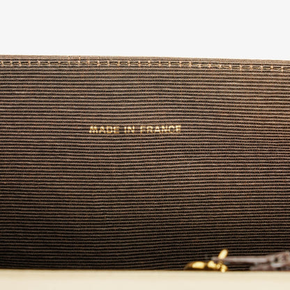 Chanel Halbmond Flap Bag aus beigem gestepptem Lammleder