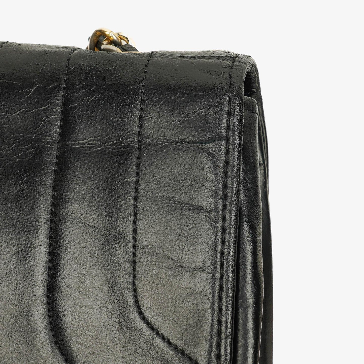 Chanel Halbmond Tasche aus gestepptem Lammleder in Schwarz mit 24K-vergoldeten Beschlägen